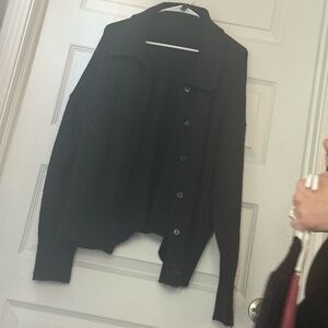 Black Button-Up Cardigan